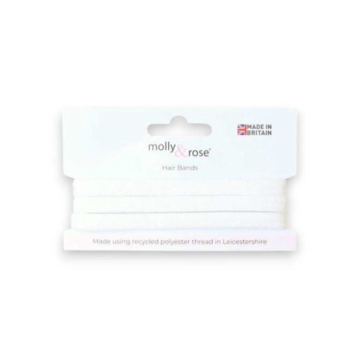 Picture of MOLLY & ROSE RECYCLED POLYESTER WHITE ELASTICS X3